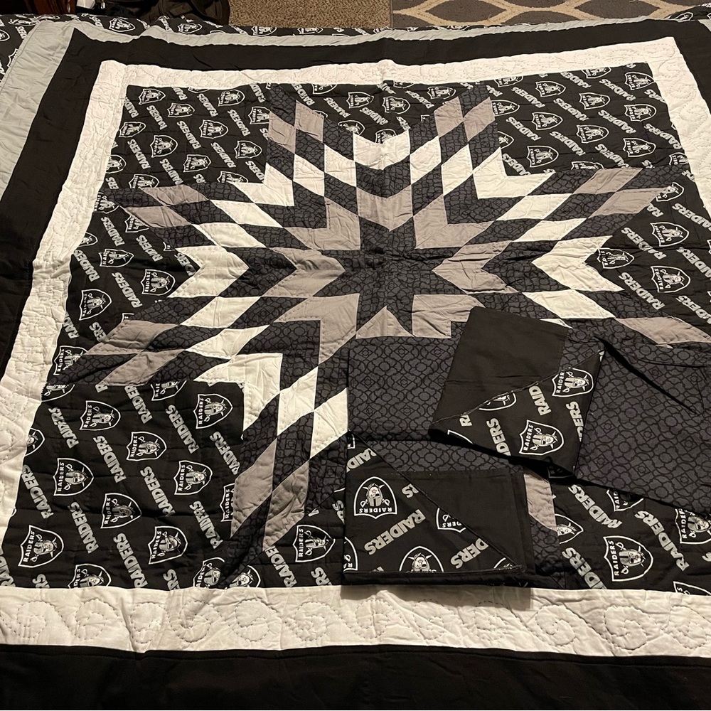 Handmade Native American star quilt